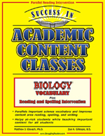 Academic Content Classes: Biology Vocabulary